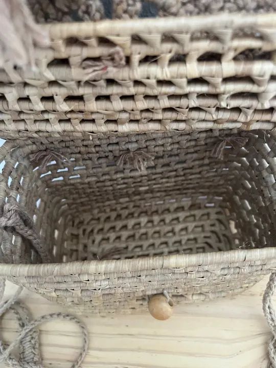 Bolsa de Ombro em Palha Trançada com Tassel - Foto 4