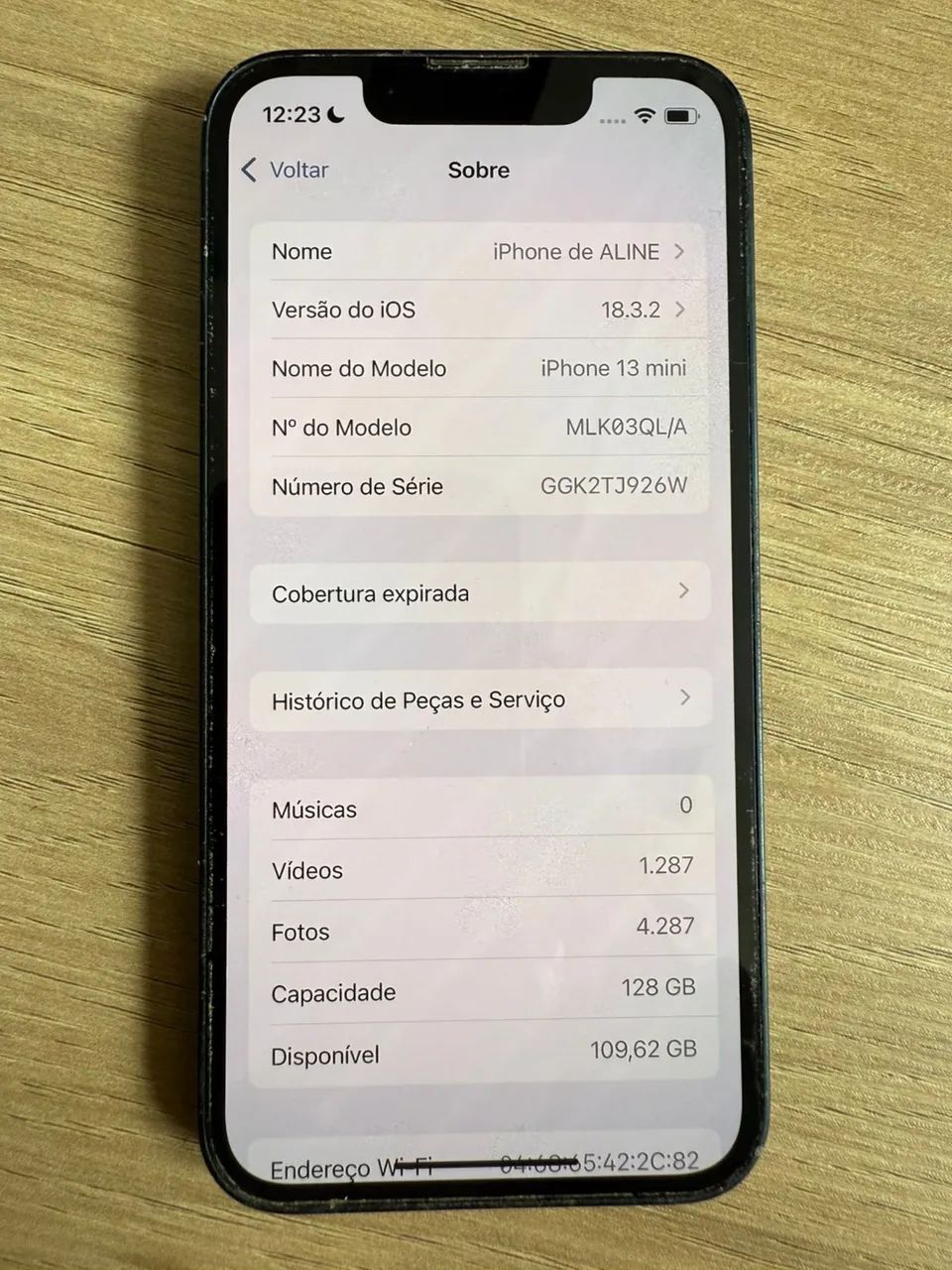 Vendo iPhone 13 mini preto - 128 Gb