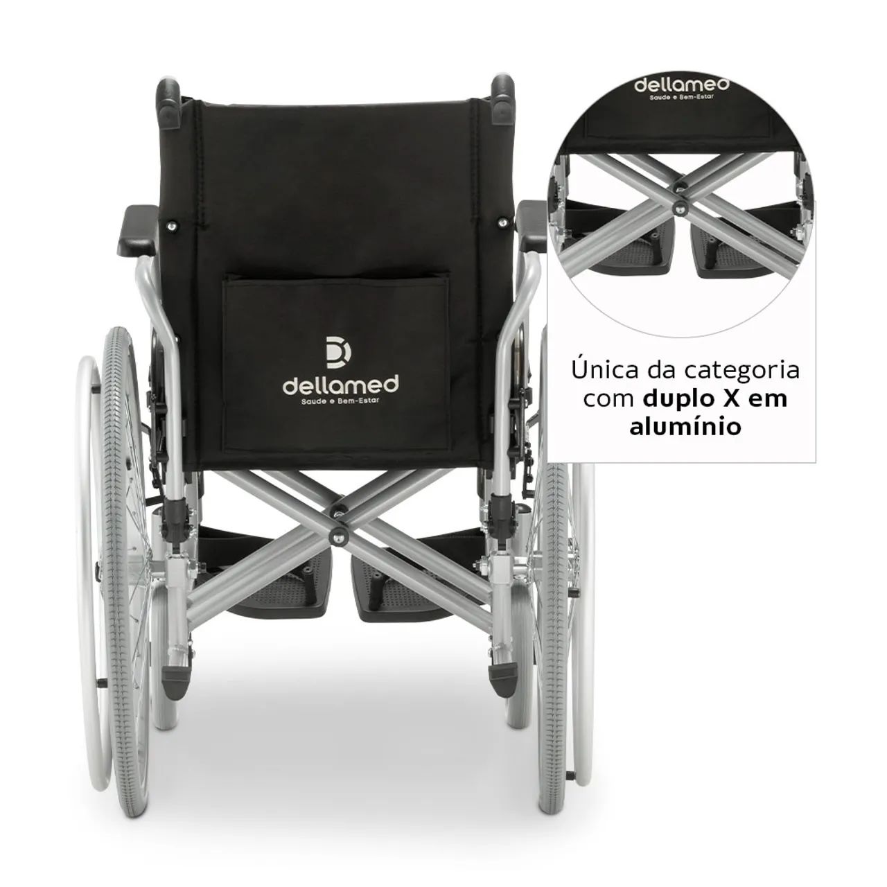 Cadeira de Rodas Hidrolight Dobrável - até 125kg - Foto 2