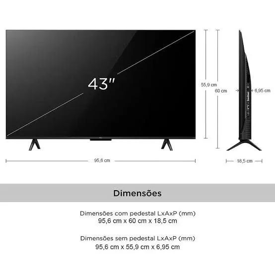 TV 43 polegadas smart TV ANDROID 
