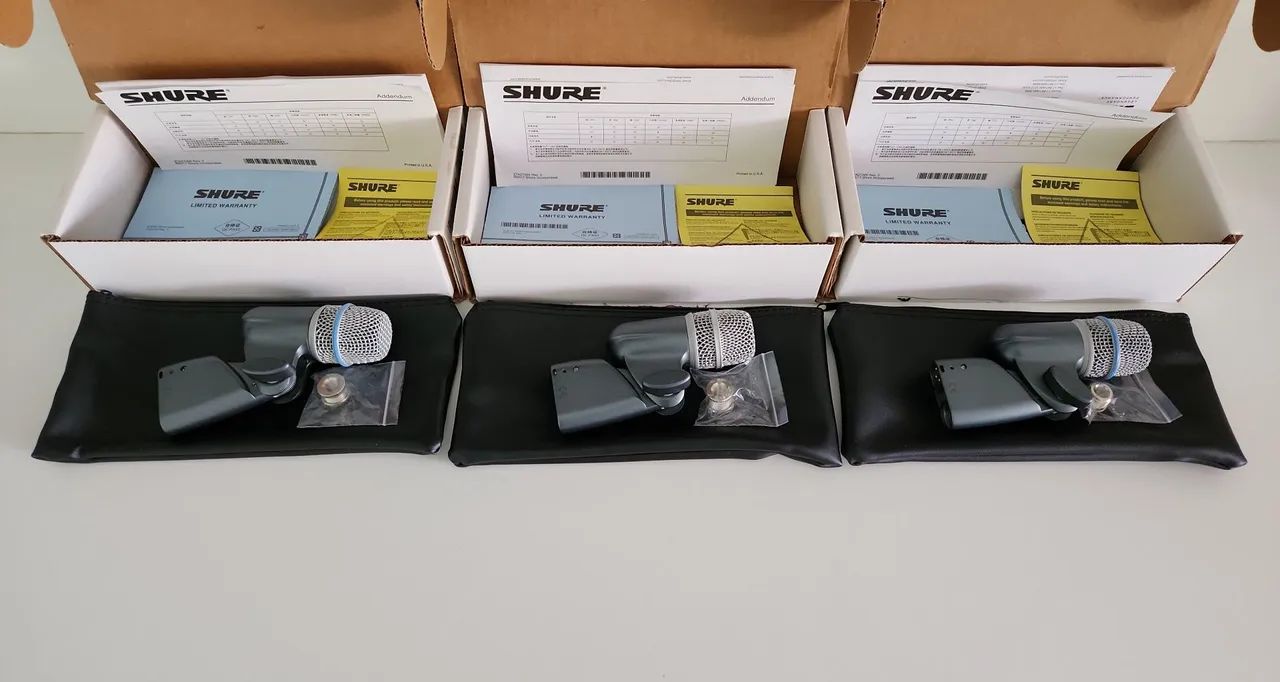 Microfone Shure Beta 56a ( 3 unidades ) - pouquíssimos uso / na caixa - Foto 2