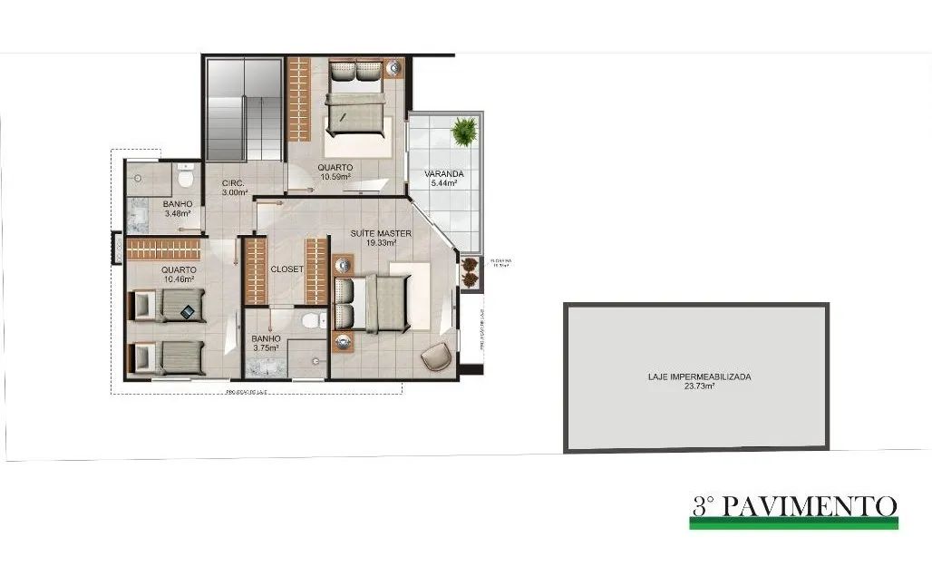 EM CONSTRUÇÃO MARAVILHOSA CASA COM 3 QUARTOS EM ITAPEBUSSU - Foto 3