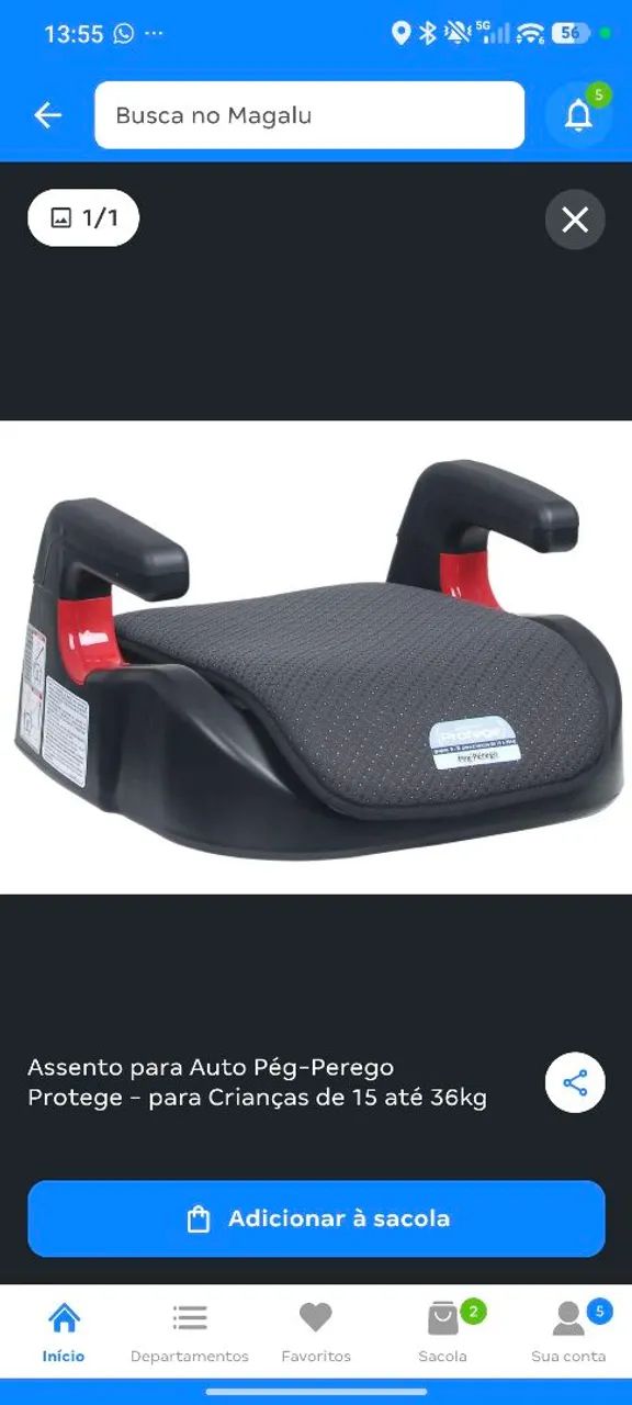 Assento para carro peg-perego 