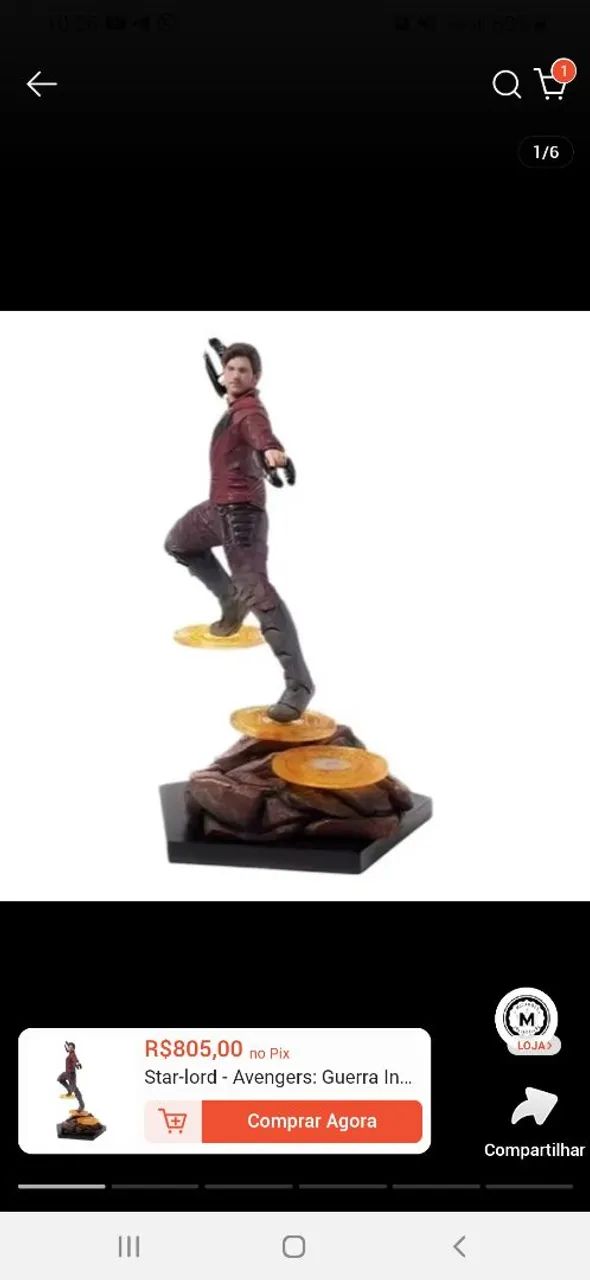 Star-Lord (Senhor das Estrelas) BDS Art Scale 1/10 