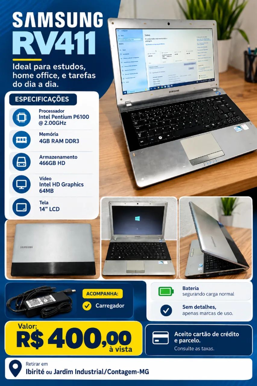 NOTEBOOK SAMSUNG RV411