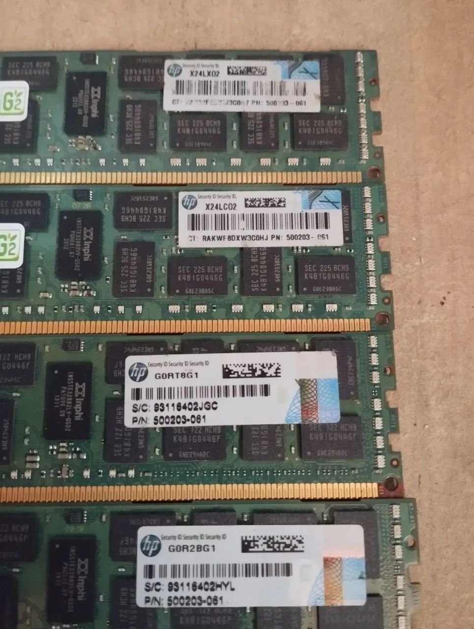 Kit 4 x DR3 4GB 1333MHz PC3-10600R ECC Servidor - Foto 2