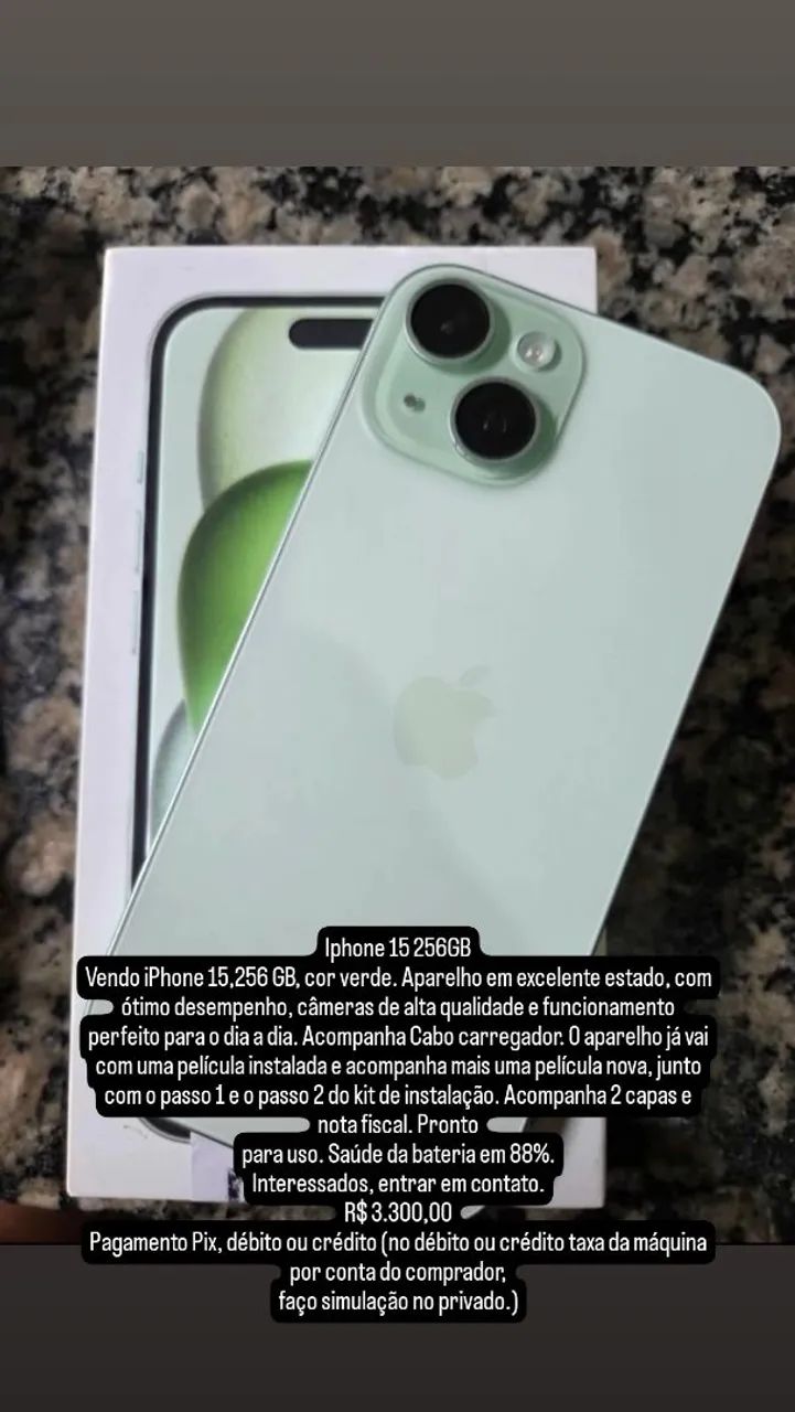 Iphone 15 256GB Verde