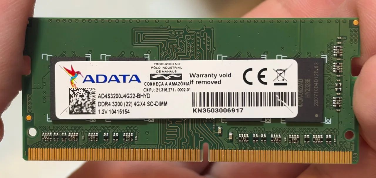 Memória RAM 4GB DDR4 3200