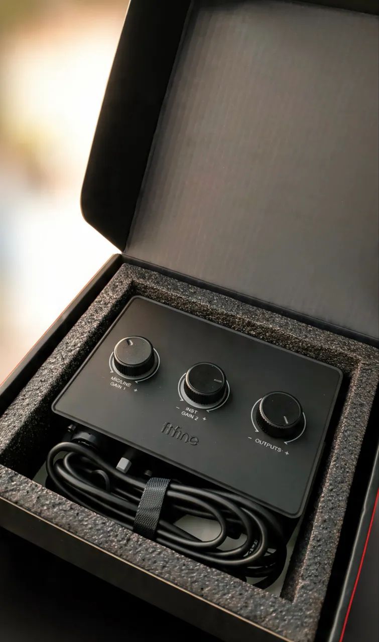 Interface de Áudio FIFINE SC1 USB - Phantom Power 48V XLR (NOVA) - Foto 2