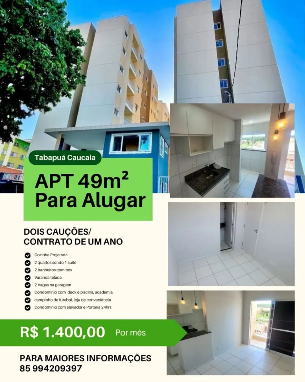 Alugo Apartamento Tabapuá - Caucaia