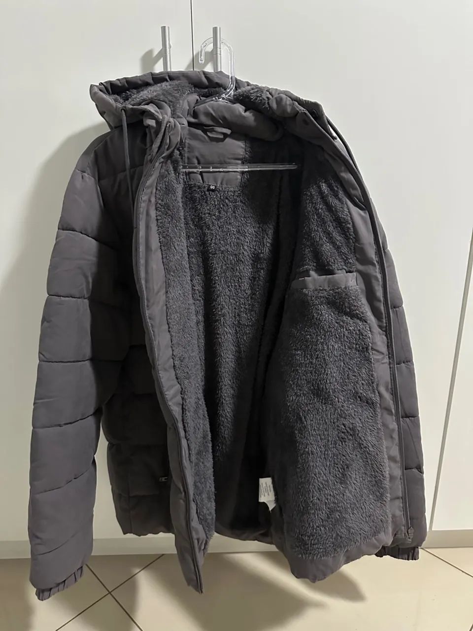 Jaqueta puffer cinza  - Foto 3