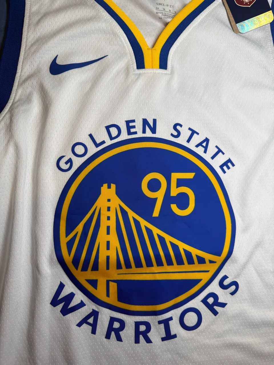 Camisa de Basquete Nike Golden State Warrions branca - Foto 4