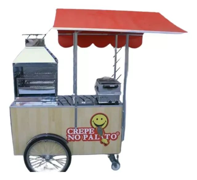 Carrinho de crepe suíço e francês novo mod Idealmaq 6x - Foto 2