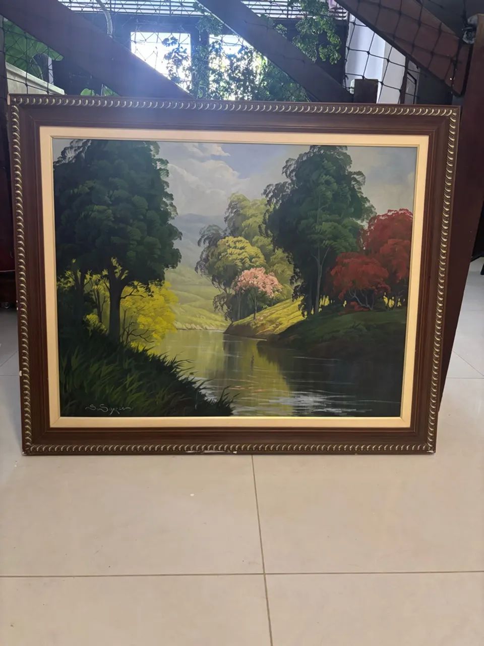 Raro quadro Paisagem Osmar S. Soares 
