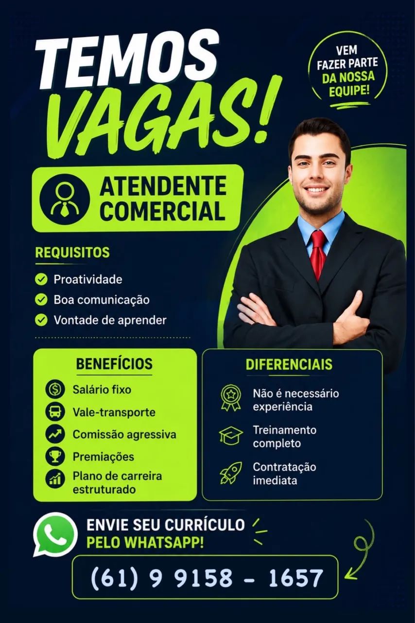 TEMOS VAGAS
