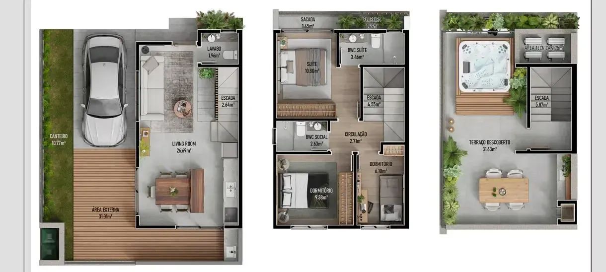 Casa Nova de 3 Dormitórios com Rooftop no Portal do Ribeirão codigo: 344870 - Foto 5