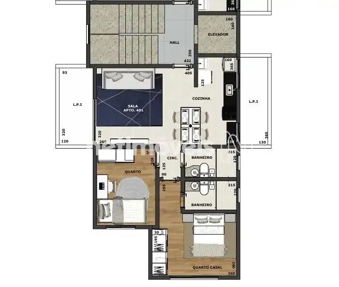 Apartamento de 2 quartos à venda no Indaiá!