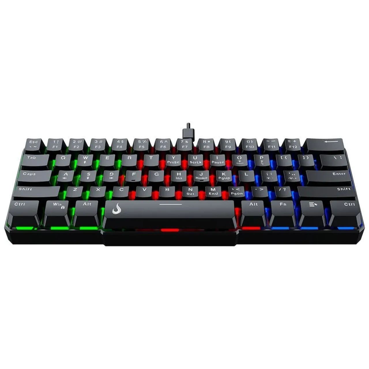 Teclado Gamer Rise Mode Semi Mecânico G2 Mini RGB Layout 60% quebrado - Foto 2