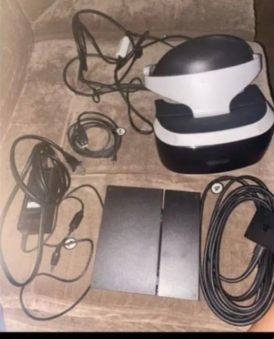 VR Realidade Virtual PS4 + 2 Jogos 
