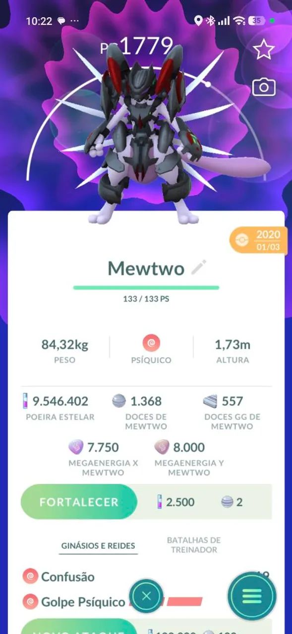 Mewtwo de armadura - Pokémon go