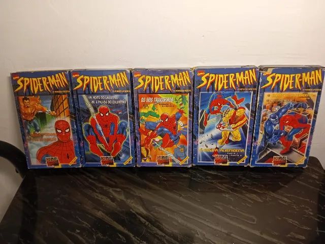 Vhs Spiderman série animada 5 volumes 