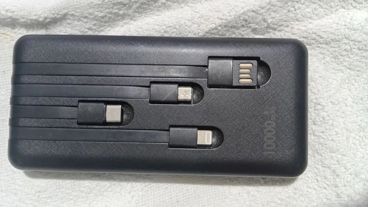 Power bank h'maston cabos integrados diversos usb