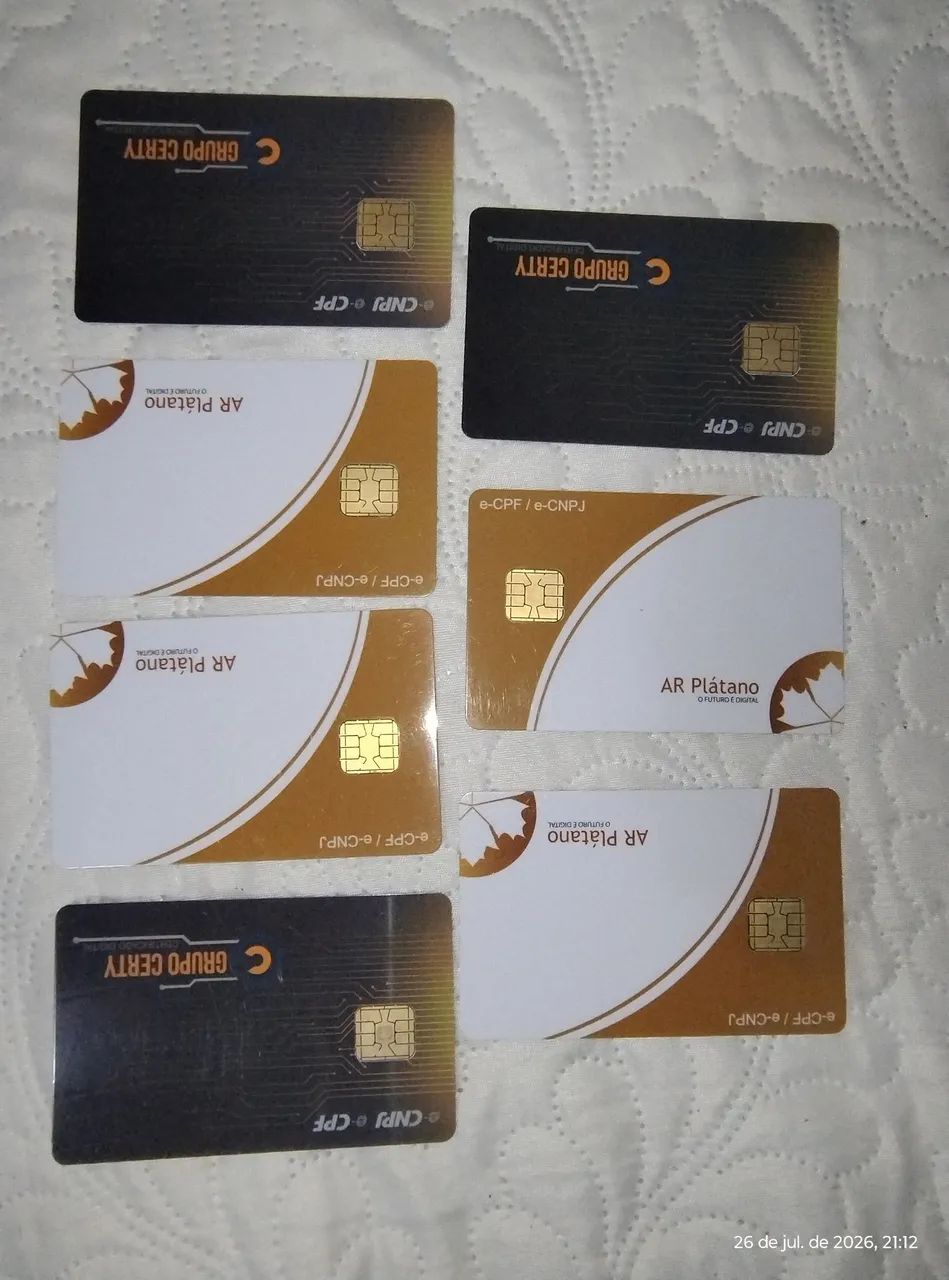 7 Smart Cards A3 Certificado Digital