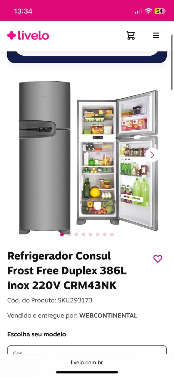 Geladeira cônsul 110 b
