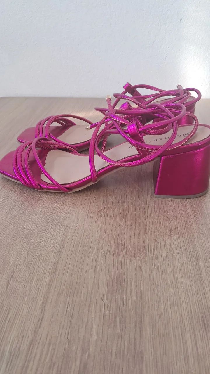  Imperdivel Sandália Salto Rosa