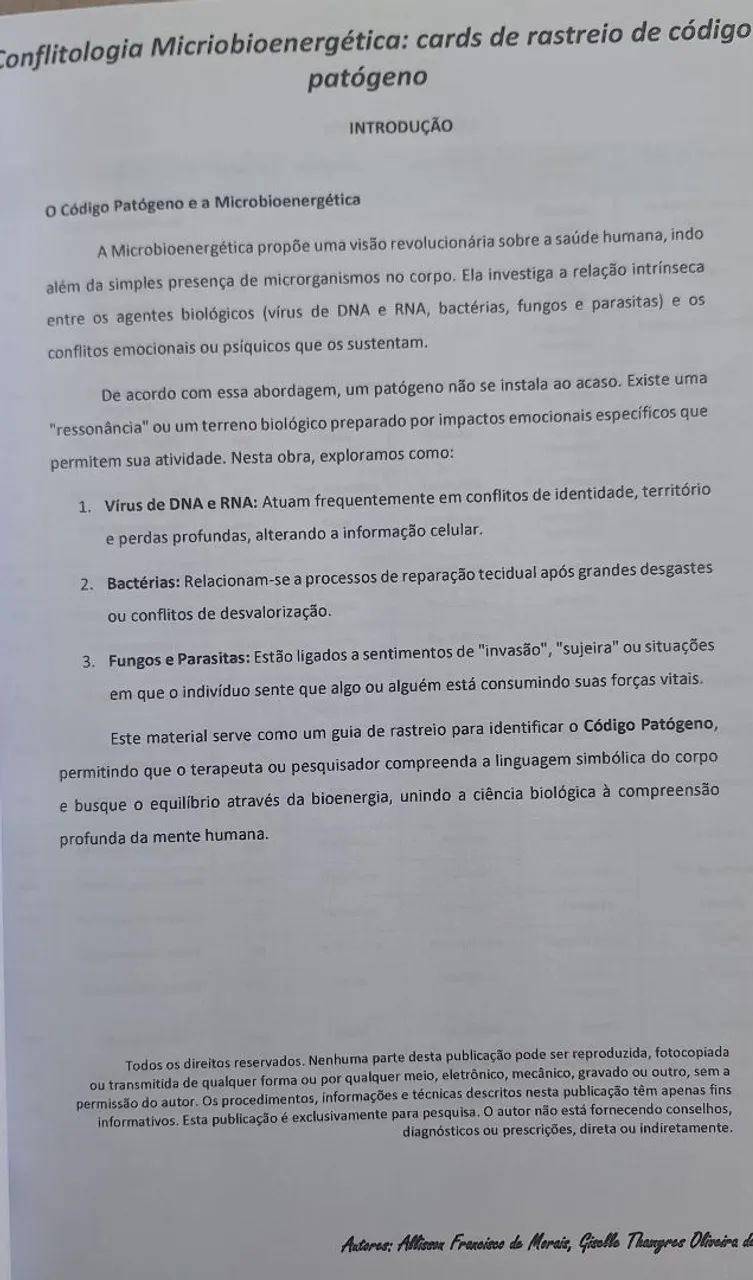MicroBioenergética:  conflitologia e código  emocional do micróbios.  - Foto 4