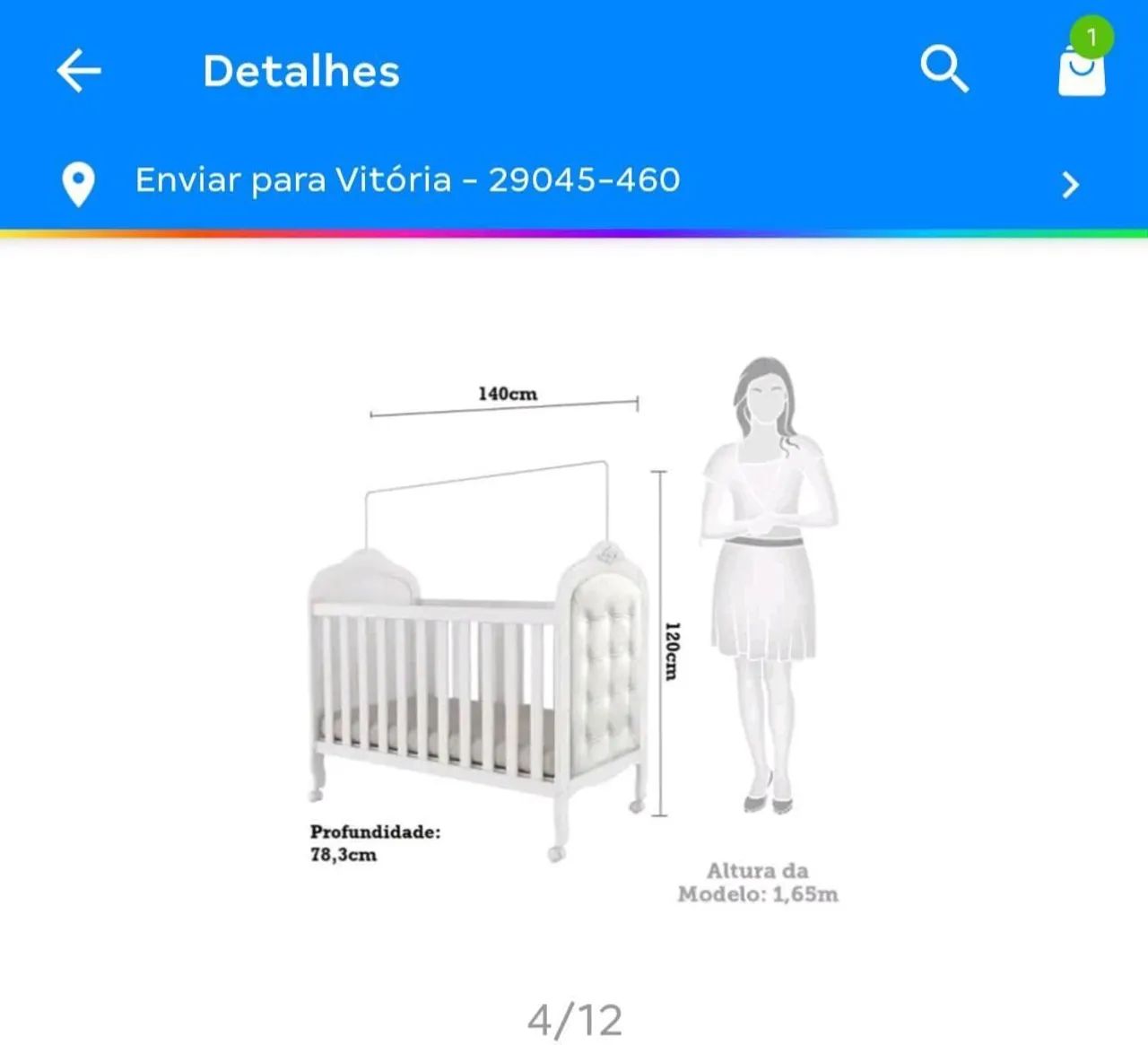 Berço novo com todos os acessórios  - Foto 2