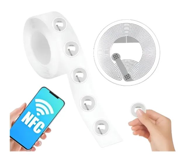 Tag NFC Adesiva Gravável Durável 100 un