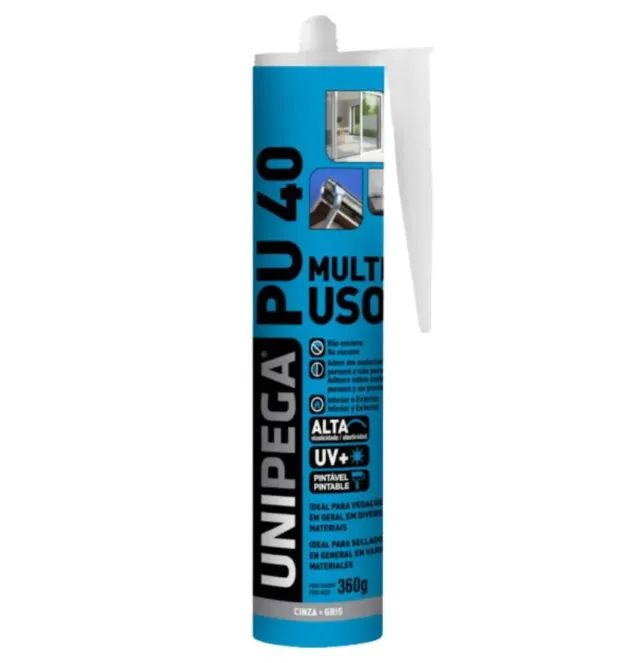 PU 40 Unipega Multiuso 360g Branco Cinza Preto por R$ 10,49 cada