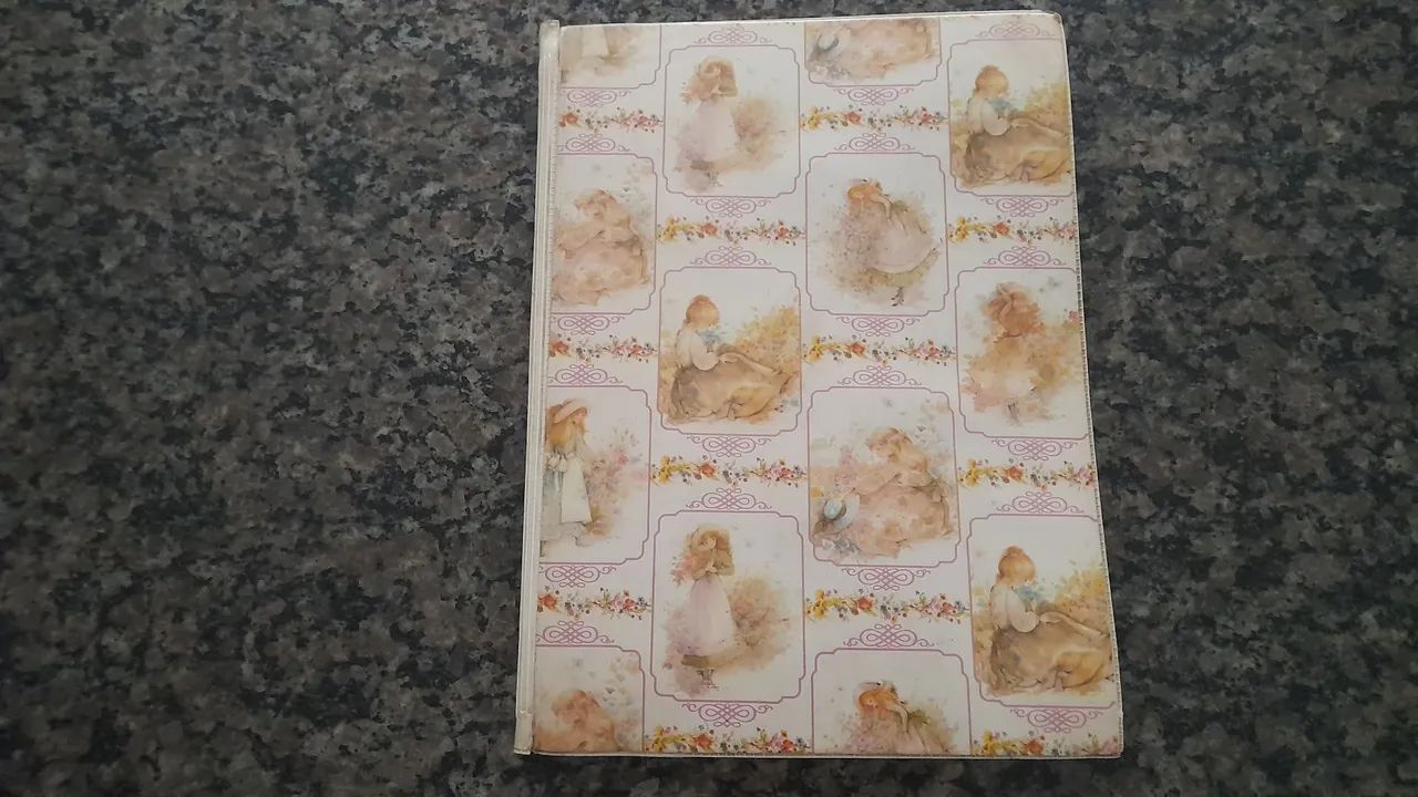 Pasta vintage com 85 papéis de carta - Foto 2