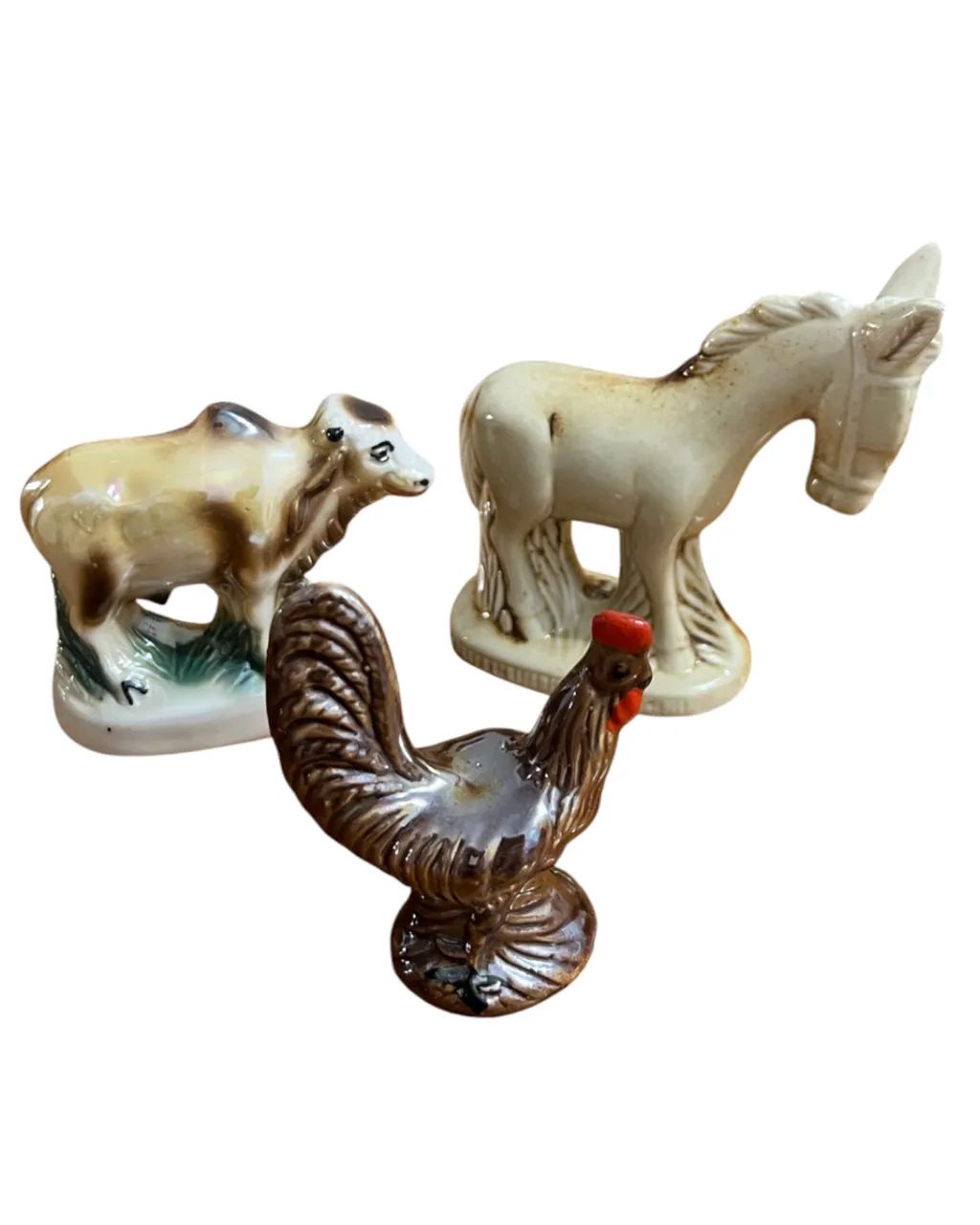 LOTE COM 3 BIBELÔS EM PORCELANA ANTIGO - Foto 3