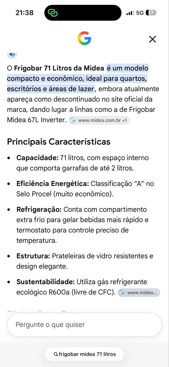 Frigobar 71 L MIDEA  - Foto 3