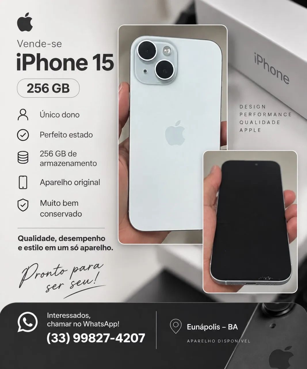 iPhone 15 256g semi novo - Foto 3