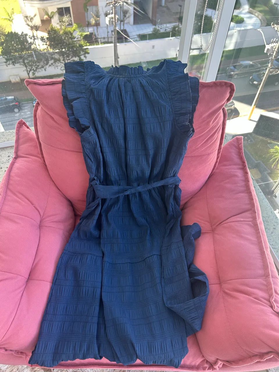 Vestido azul marinho - M