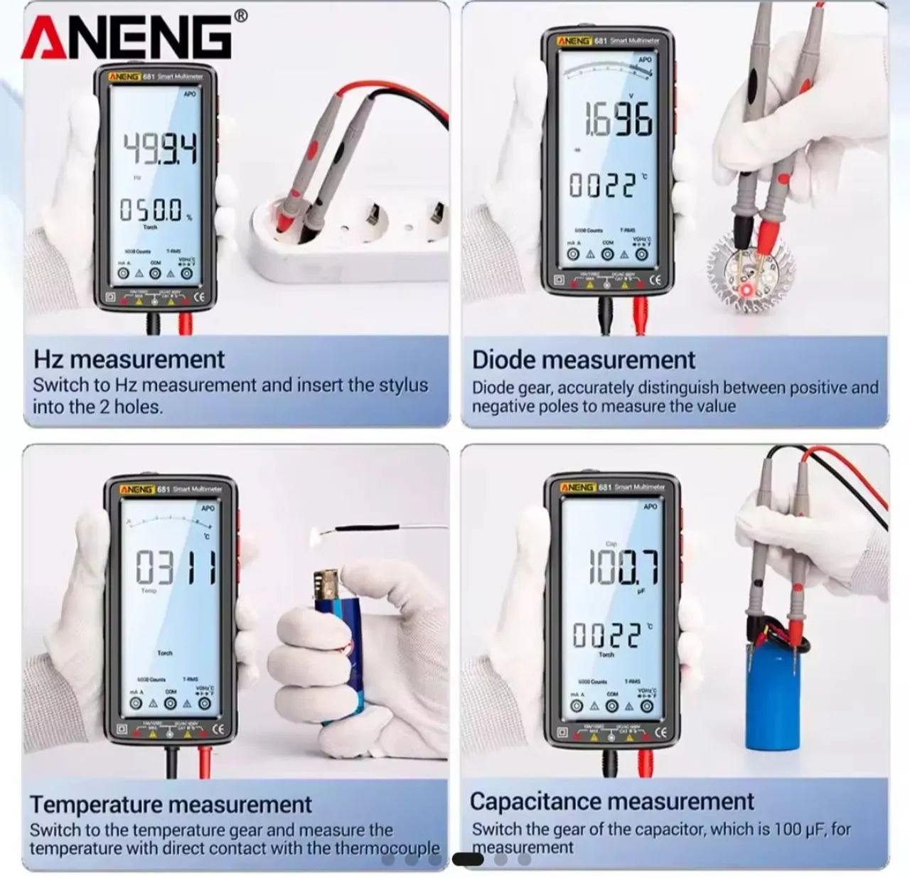 Aneng 681 Multimetro Digital Professional - Foto 4