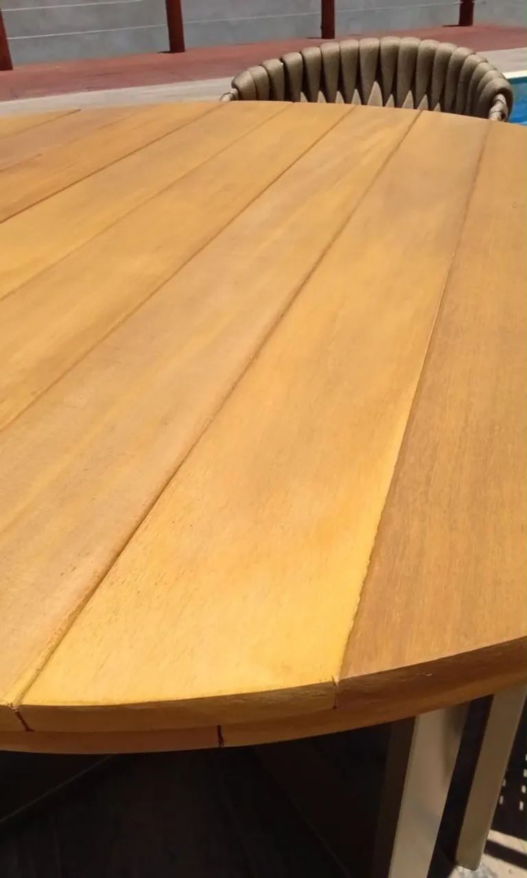 Conjunto mesa e cadeiras tricô corda náutica  - Foto 4