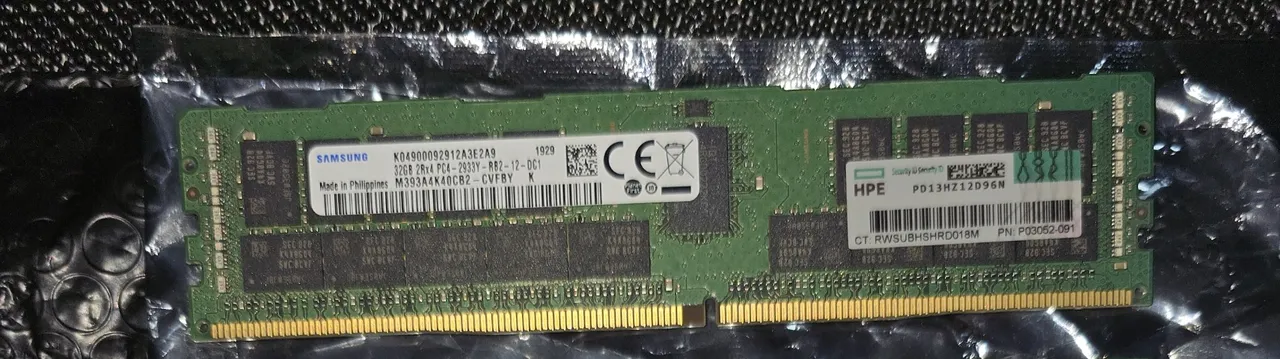 Memória ram ddr4 ecc 32gb Samsung 2133mhz - Memória RAM