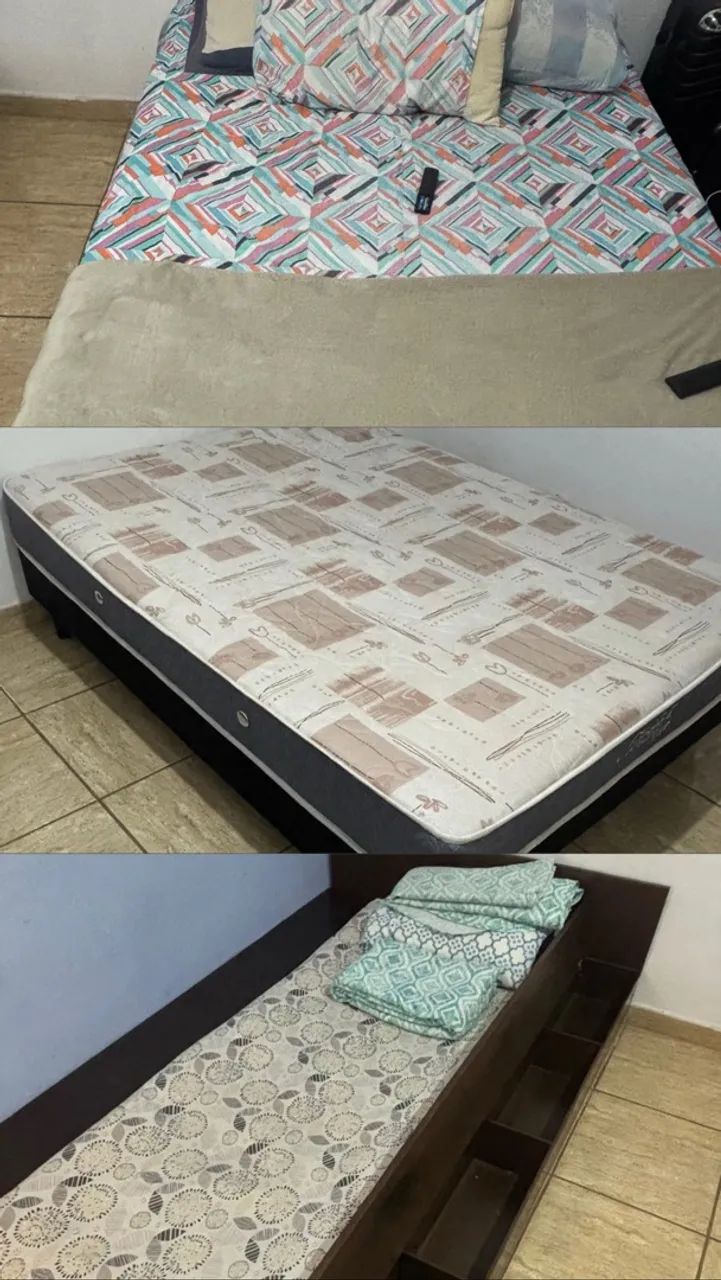 Cama solteiro com armário