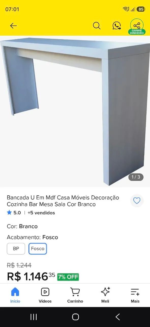 Bancada / Mesa / Aparador - 100% MDF - Foto 3
