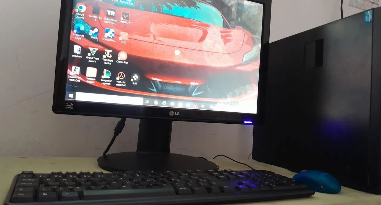 Computador completo Intel i5 7600, 8 gigas de ram ddr4, hd de 500 gigas, monitor LCD, jogo - Foto 2