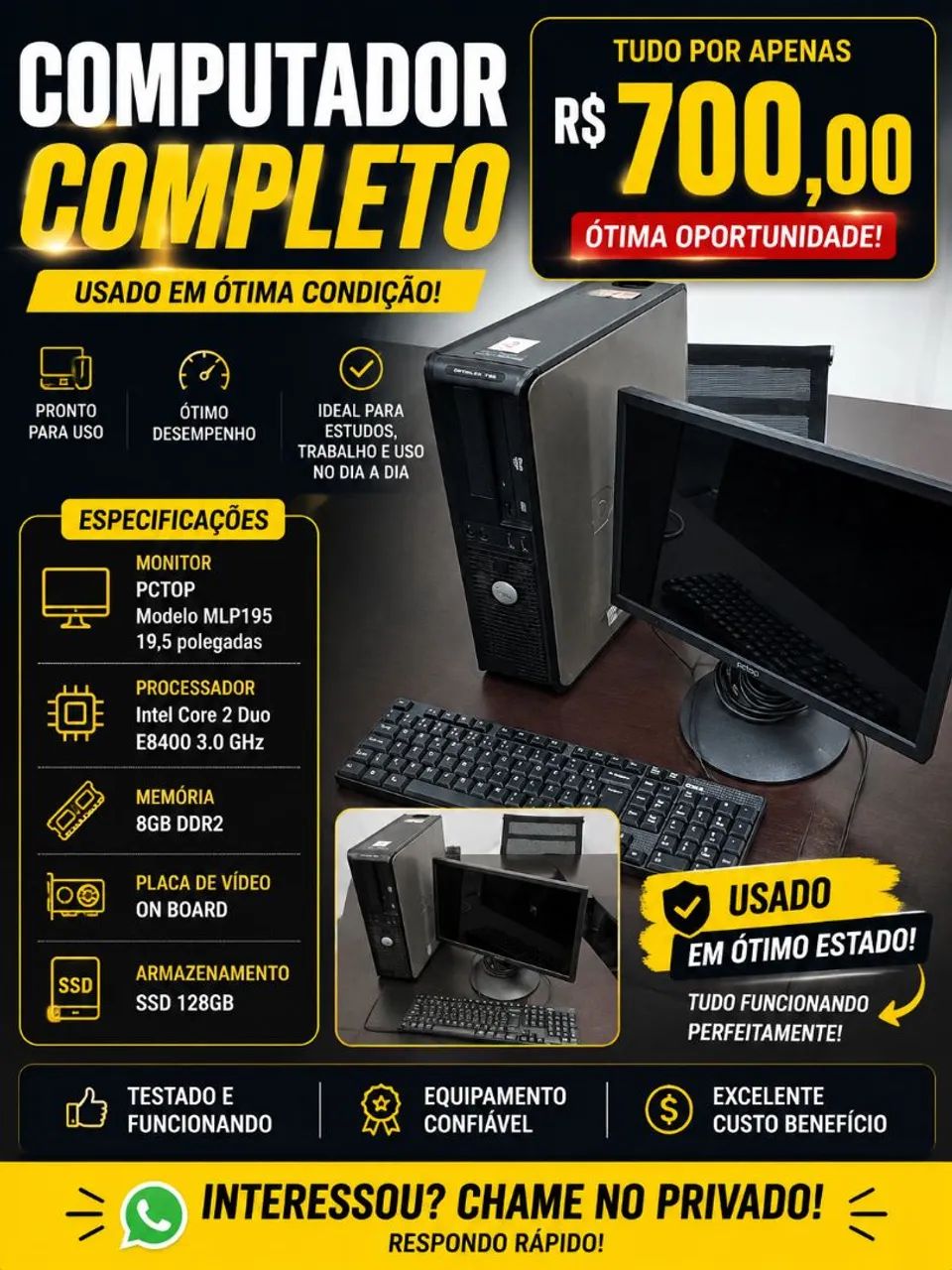 COMPUTADOR COMPLETO APENAS R$ 700,00 - Foto 2