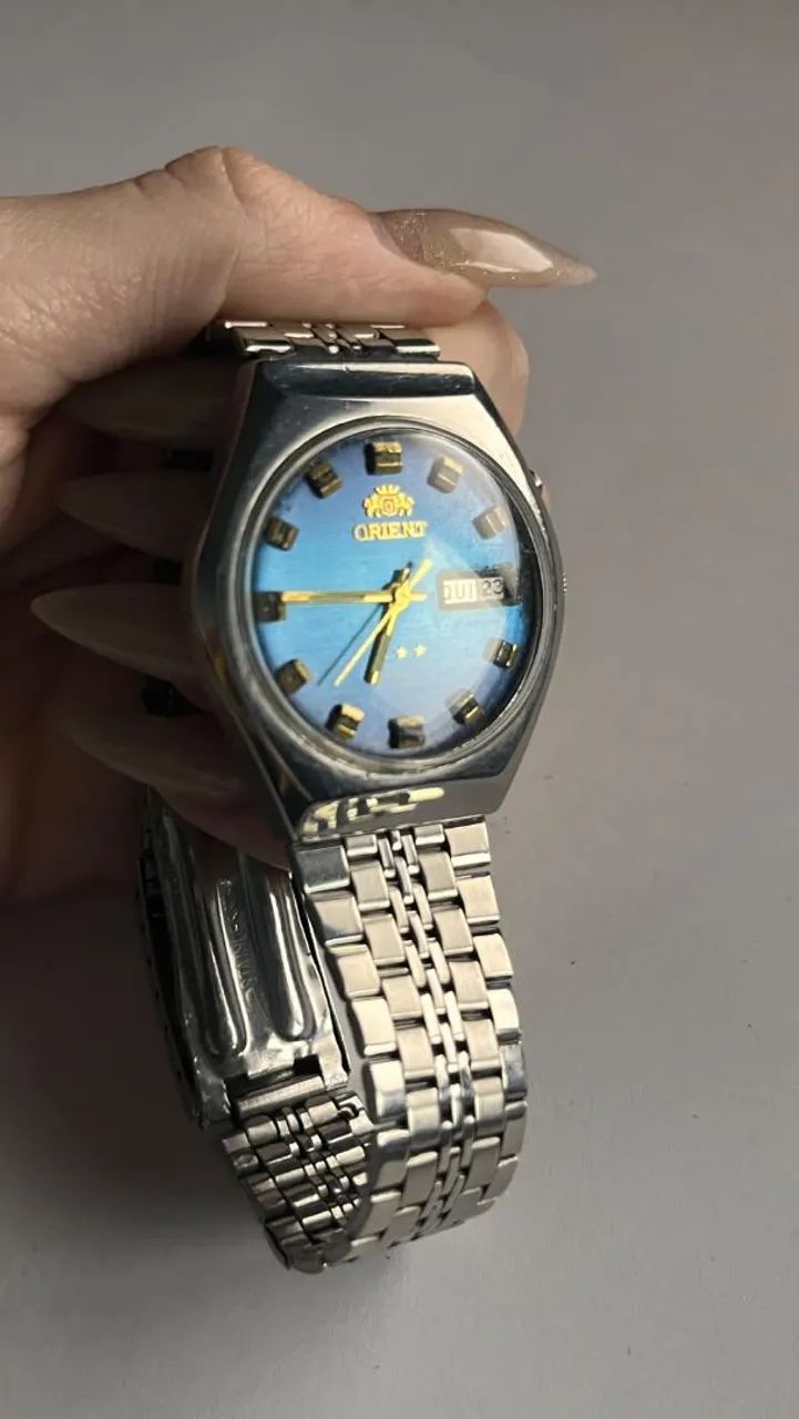 Orient 3 Estrelas Automático Azul - Foto 4
