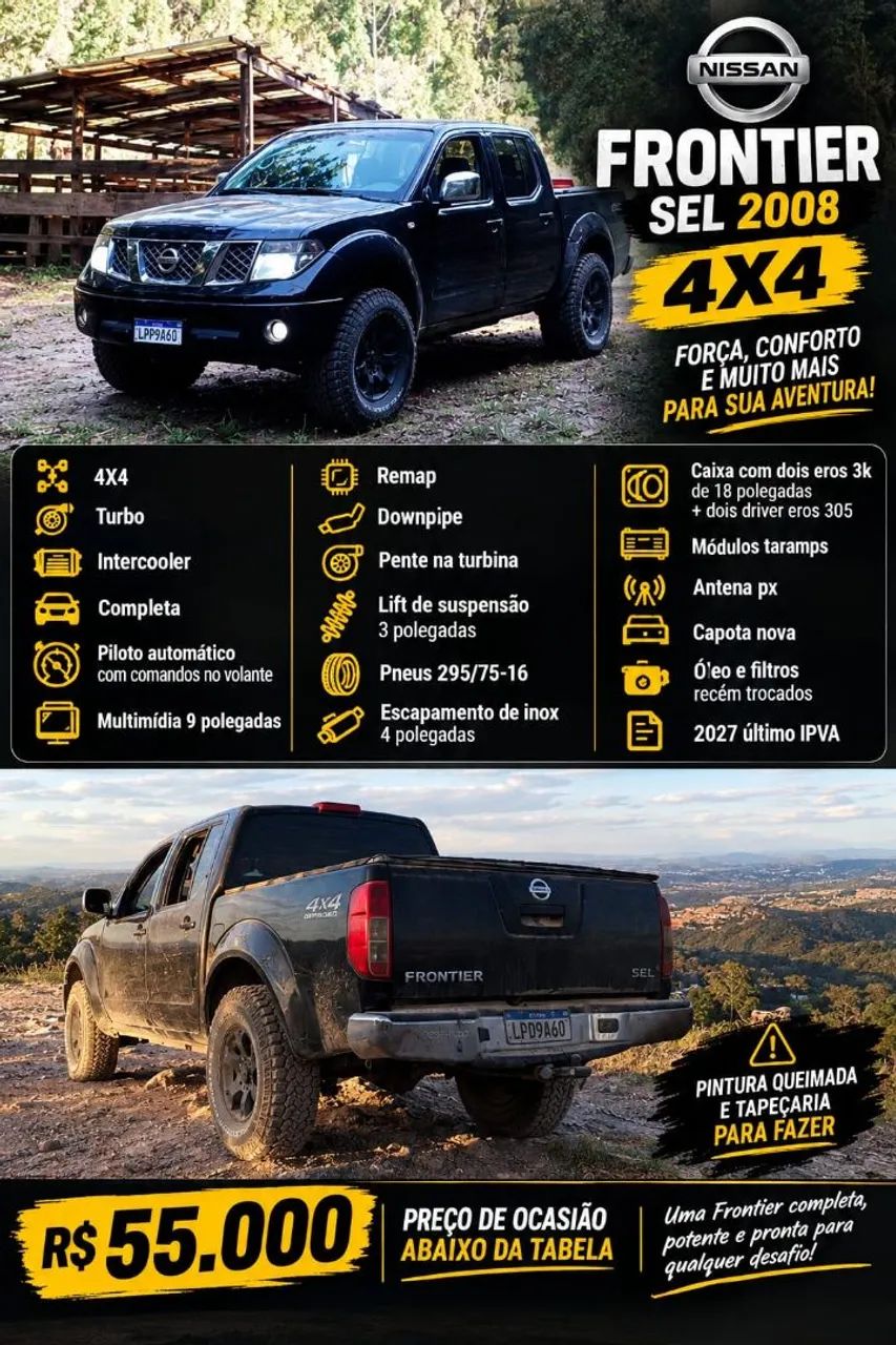 Nissan Frontier Frontier SEL CD 4x4 2.5 TB Diesel 2008