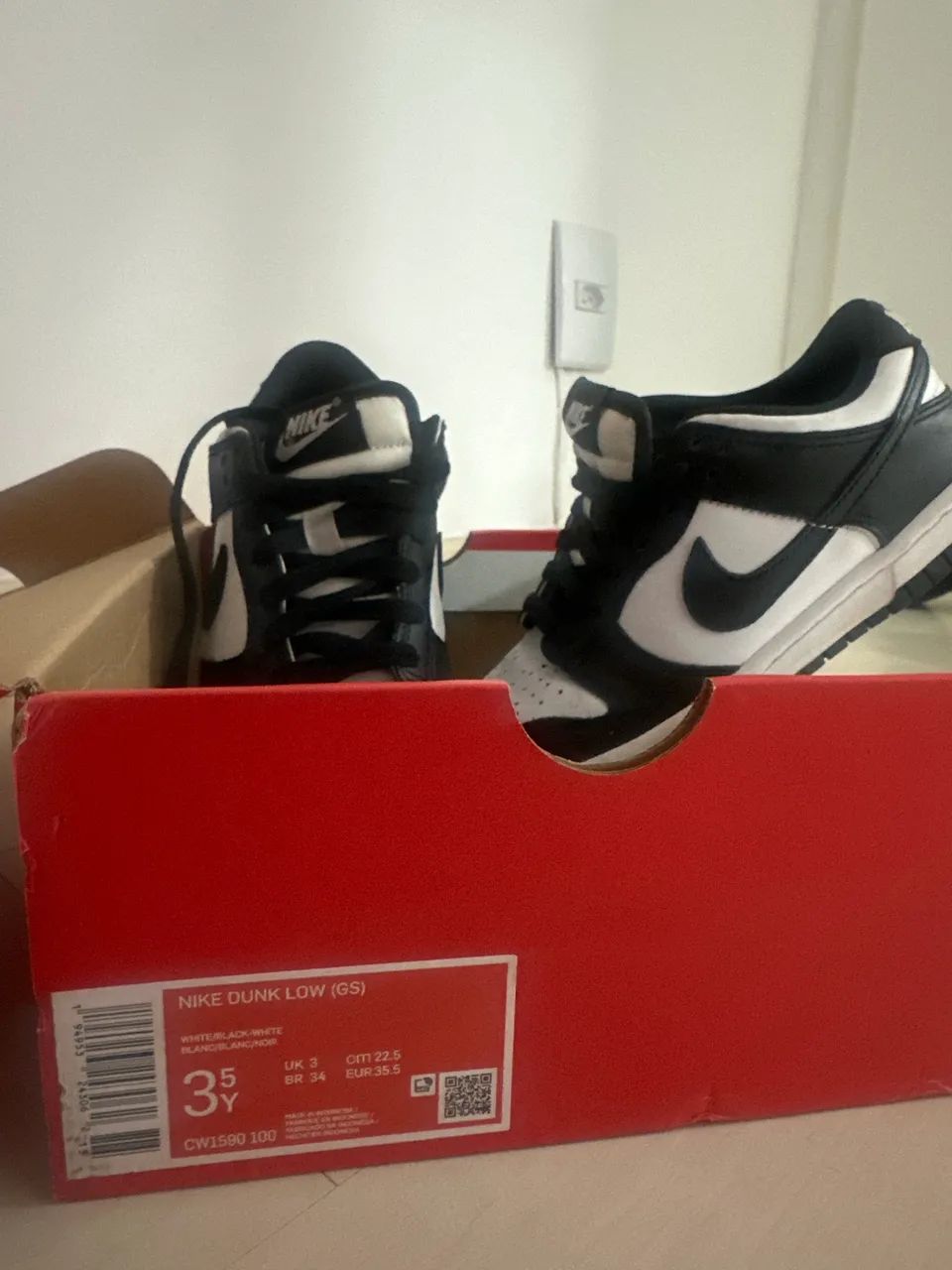 Tênis Nike Dunk Low Panda 34 Original (nota fiscal) - Foto 4