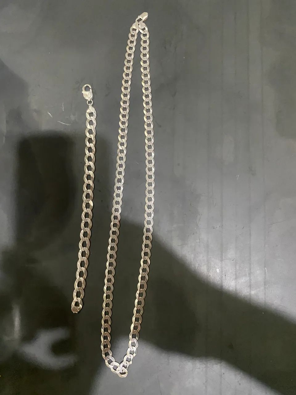 corrente de prata e pulseira  - Foto 3