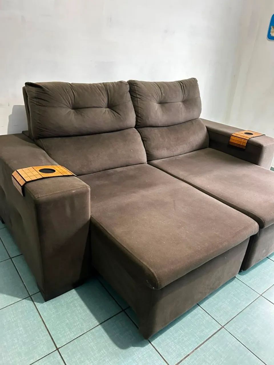 Sofá retrátil em Suede de luxo entregamos  - Foto 2